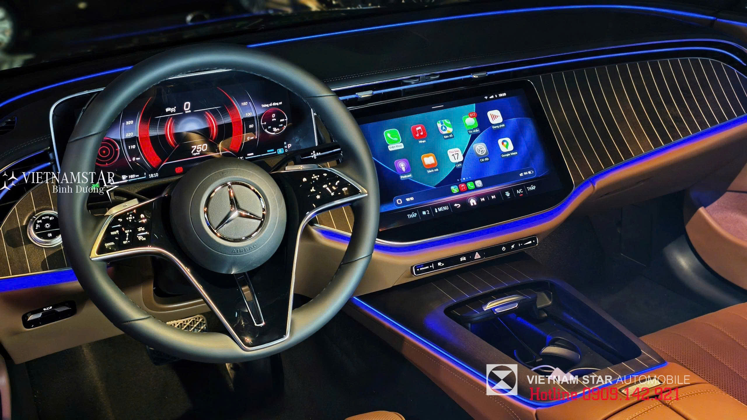 E 200 All New 2025 11 vô lăng e200 exclusive sang trọng bọc da nappa với các chi tiết chrome tinh tế