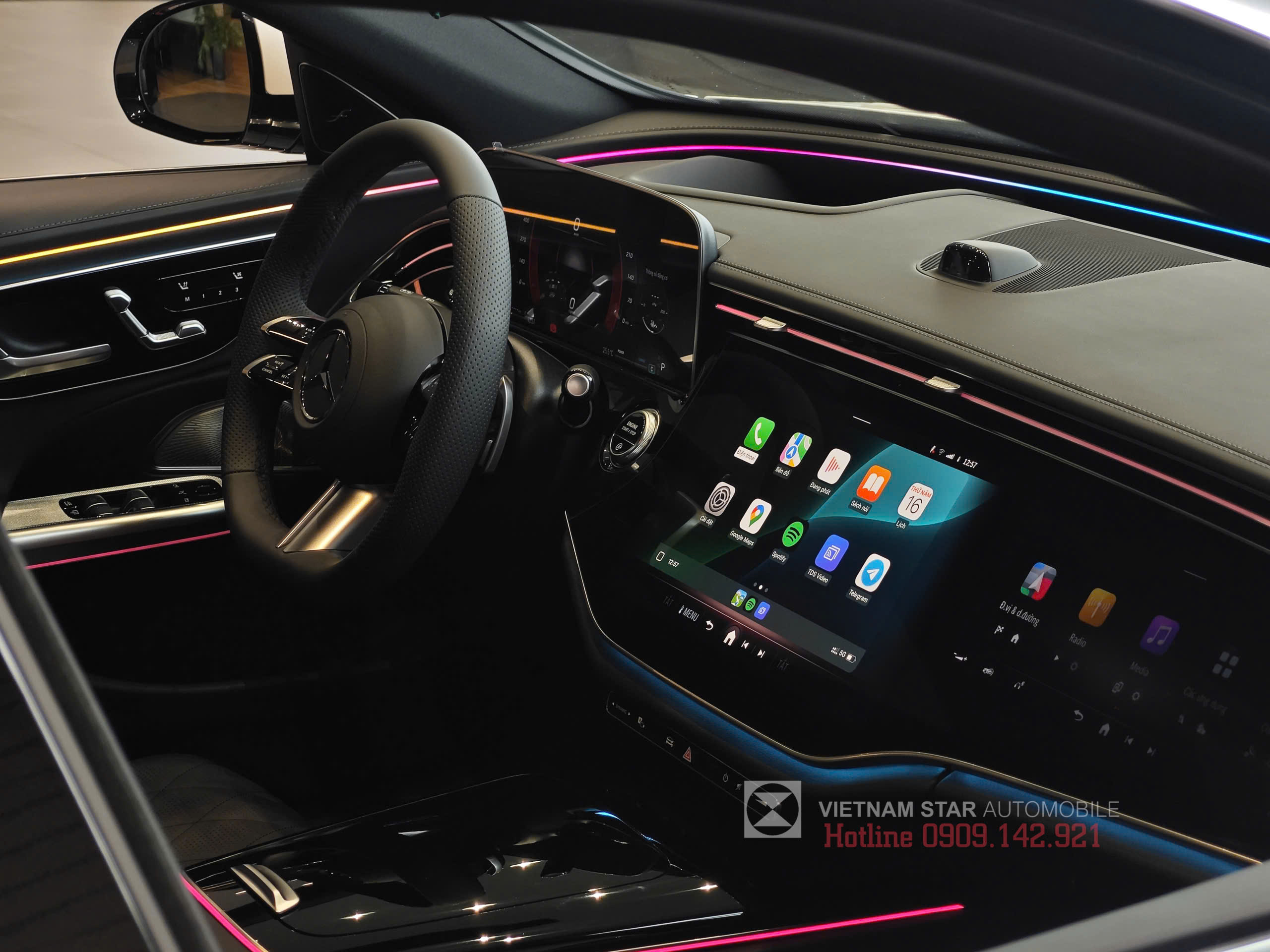 E 300 AMG 2025 "All New" 16 mercedes e300 2025 nội thất với đèn viền 64 màu active ambient lighting