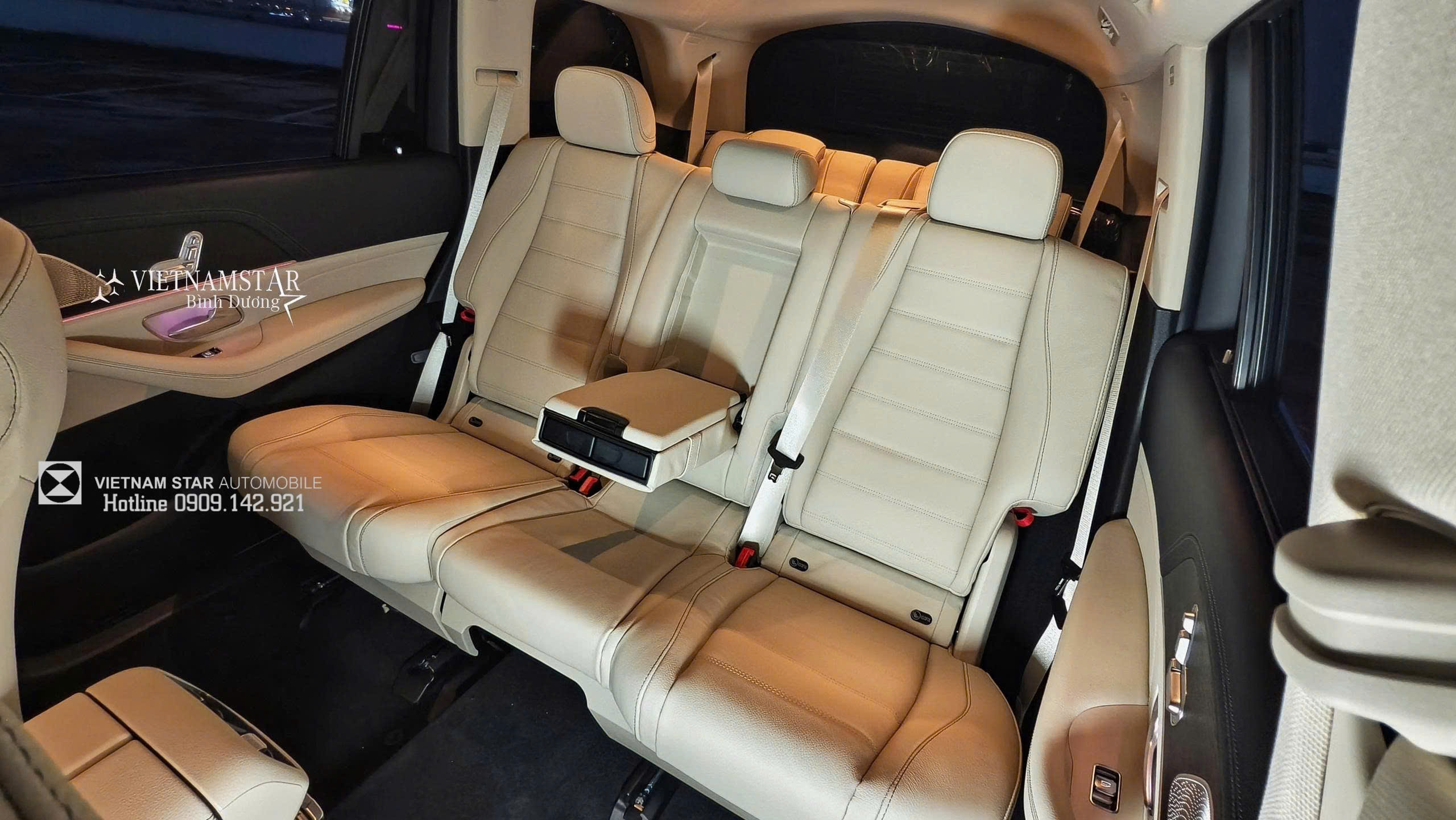 Ghế da màu Be có chức năng thông gió làm mát xe GLS 450