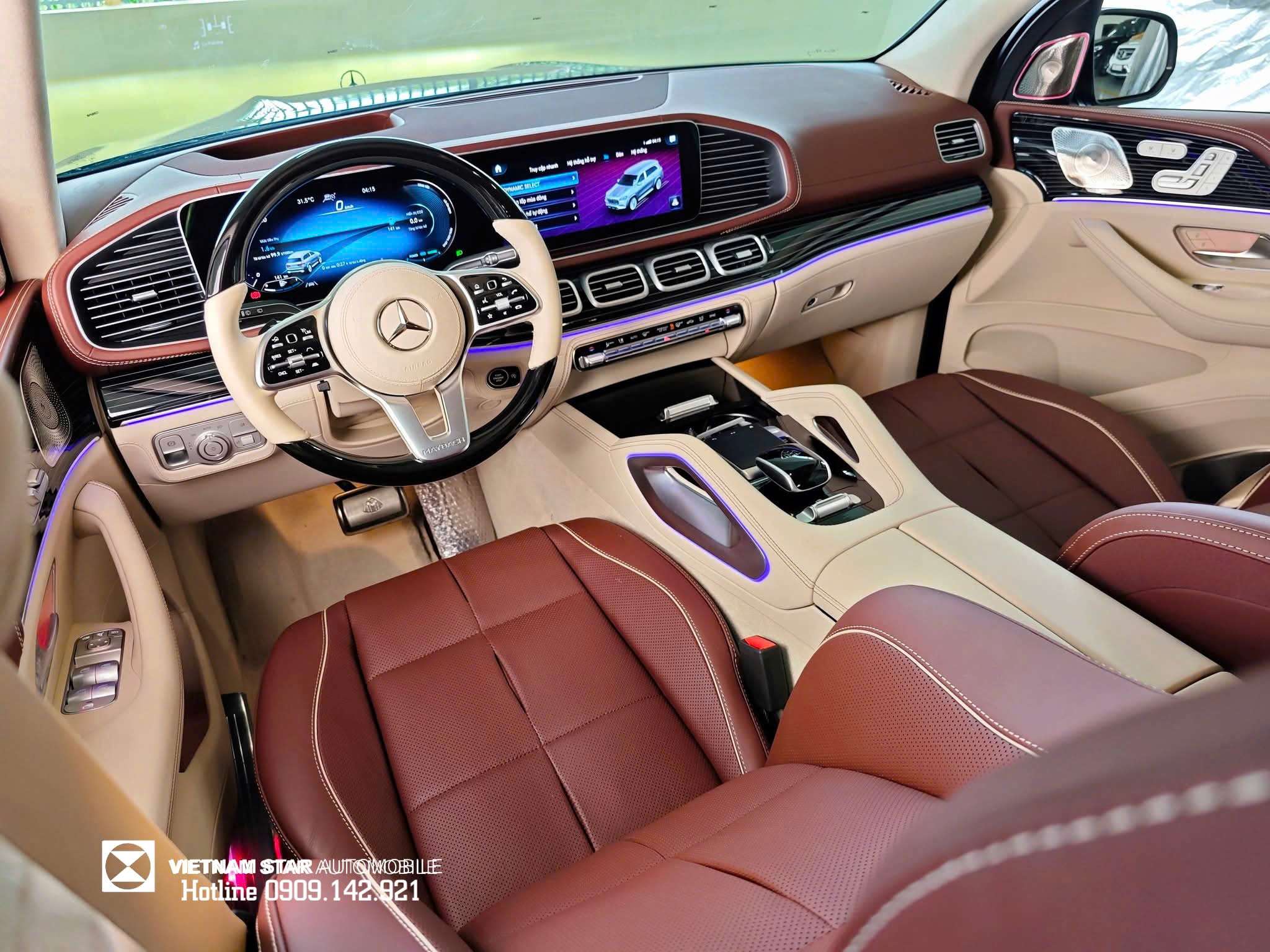 Maybach GLS 480 4MATIC 10 Nội thất Maybach GLS 480 siêu sang, da Nappa cao cấp